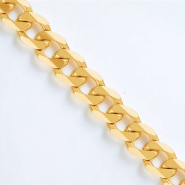 6.2mm 9ct Solid Gold Curb Link Bracelet | 8 Inch