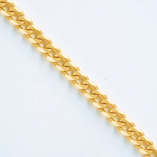3.8mm 9K Solid Gold Curb Link Bracelet