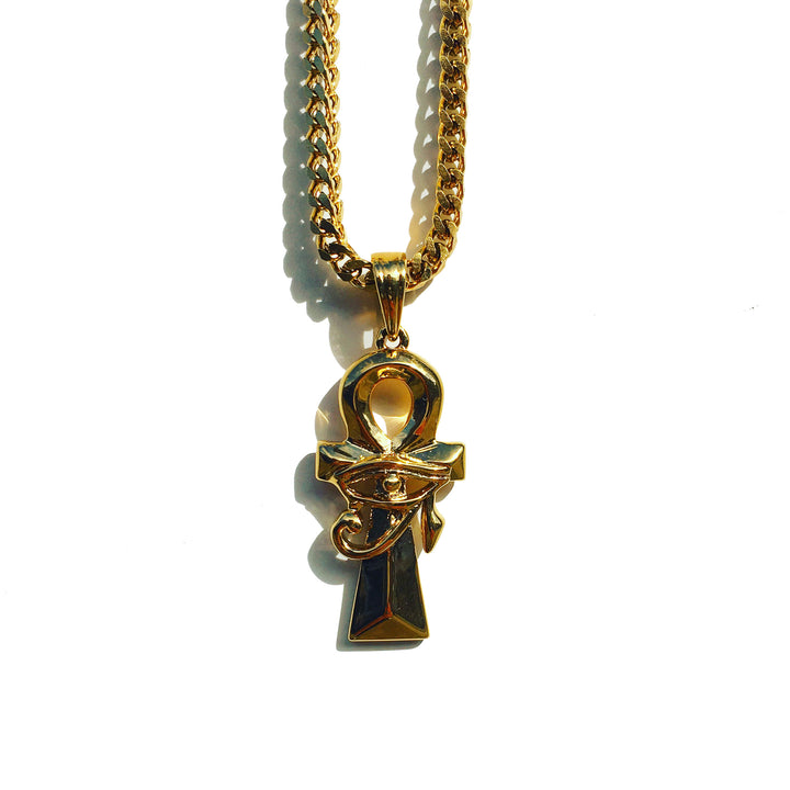 Midas Co Ankh & Eye gold chain