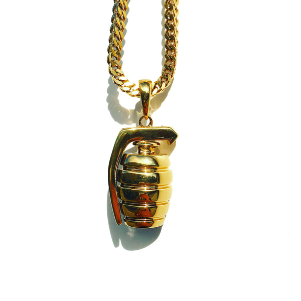 'Grenade' Micro Pendant - 18K Gold Plate